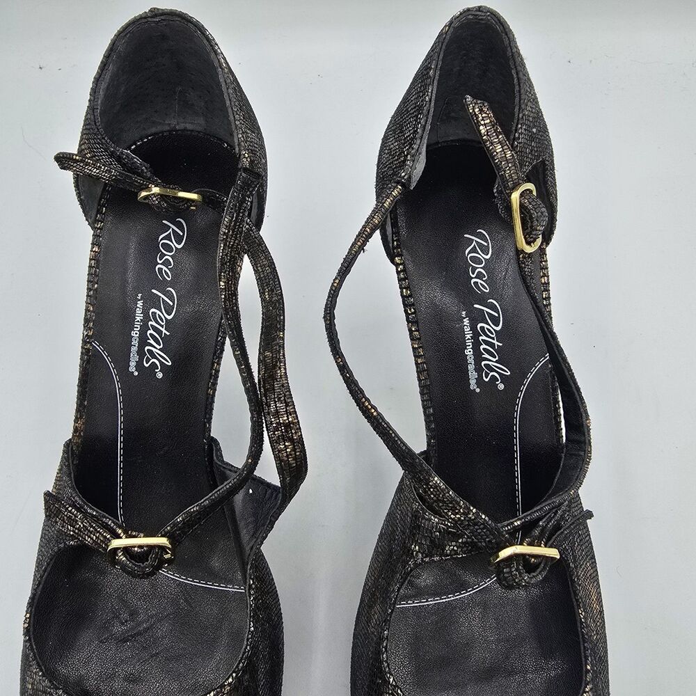 Rose Petals By Walking cradles Caliente Black Micro Sz 8.5 - Picture 3 of 9